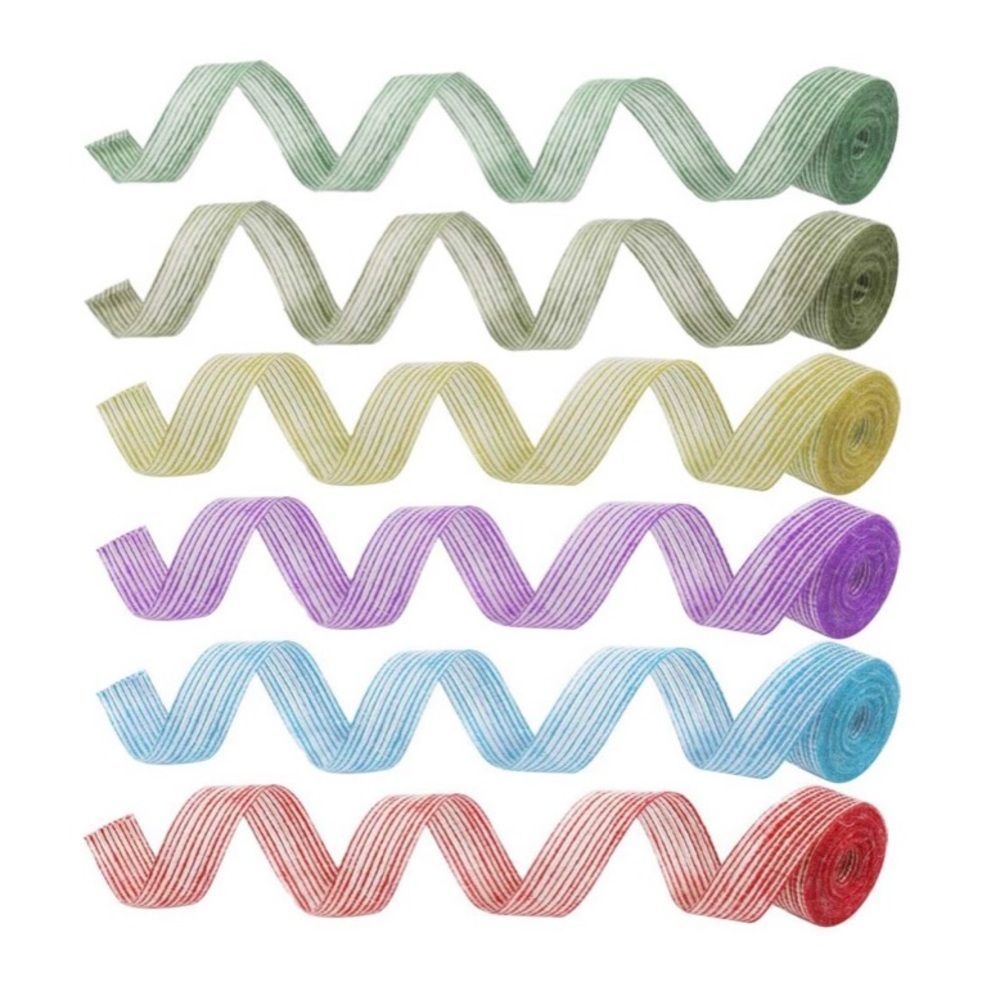 ✨2/$25✨ 6 Rolls Burlap Ribbon
